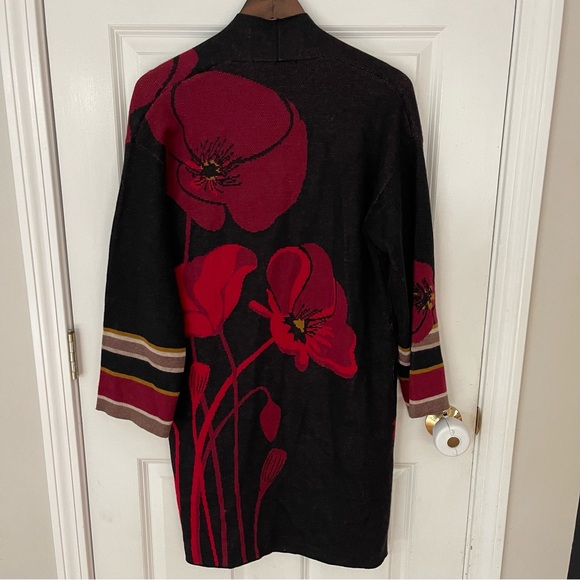 Maxsport Black & Red Floral Cardigan - Picture 6 of 7